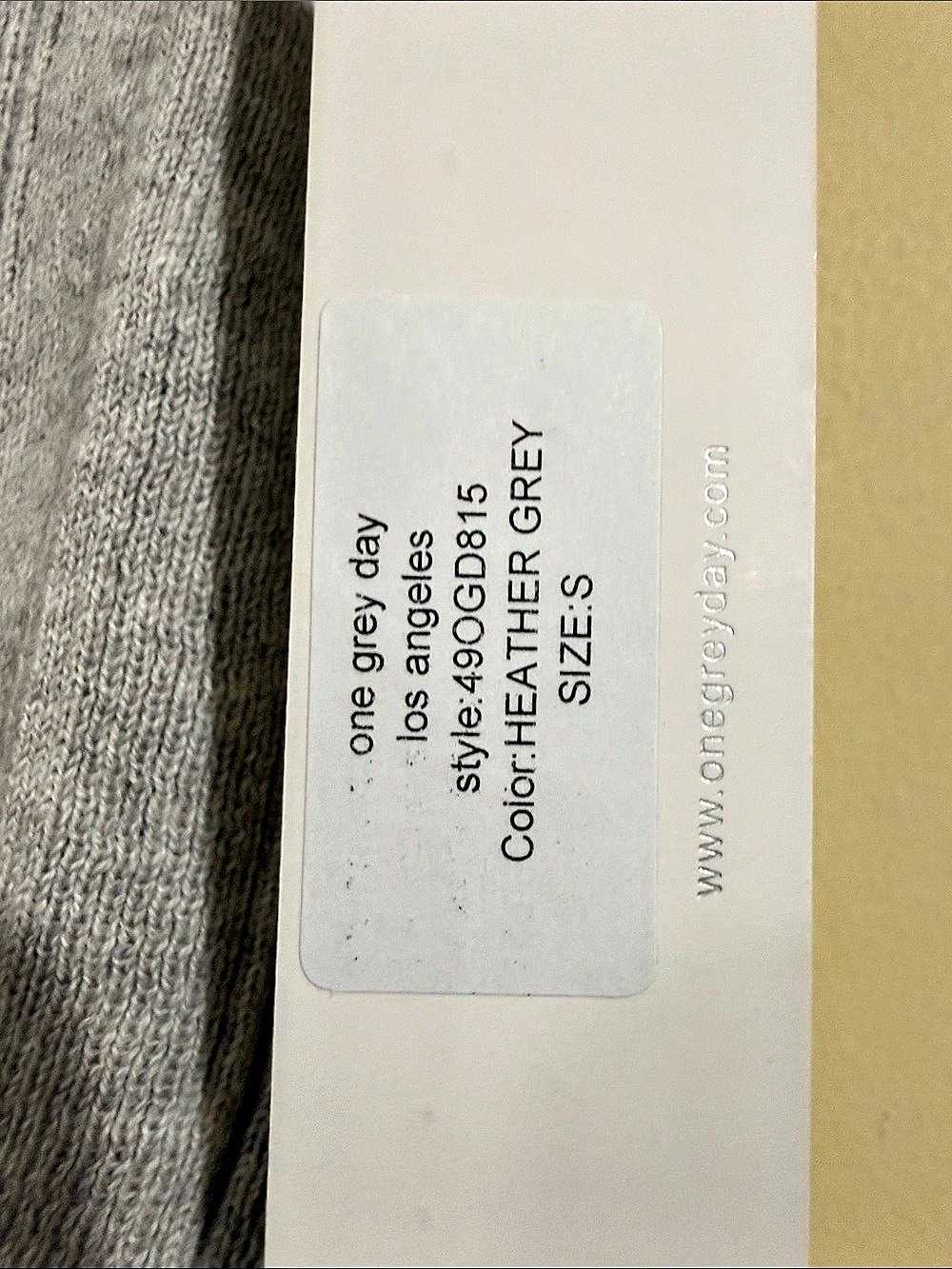 one grey day style 490GB815 Ribbed Midi Skirt in Gray Size Small NWT - Picture 5 of 9